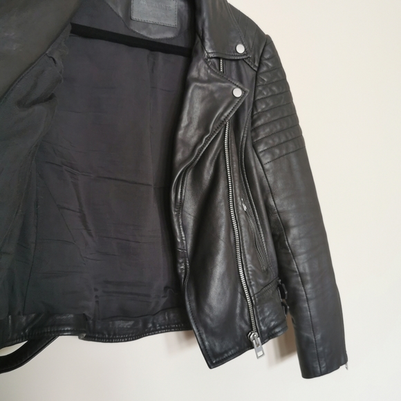All Saints Papin Leather Jacket - Picture 14 of 16